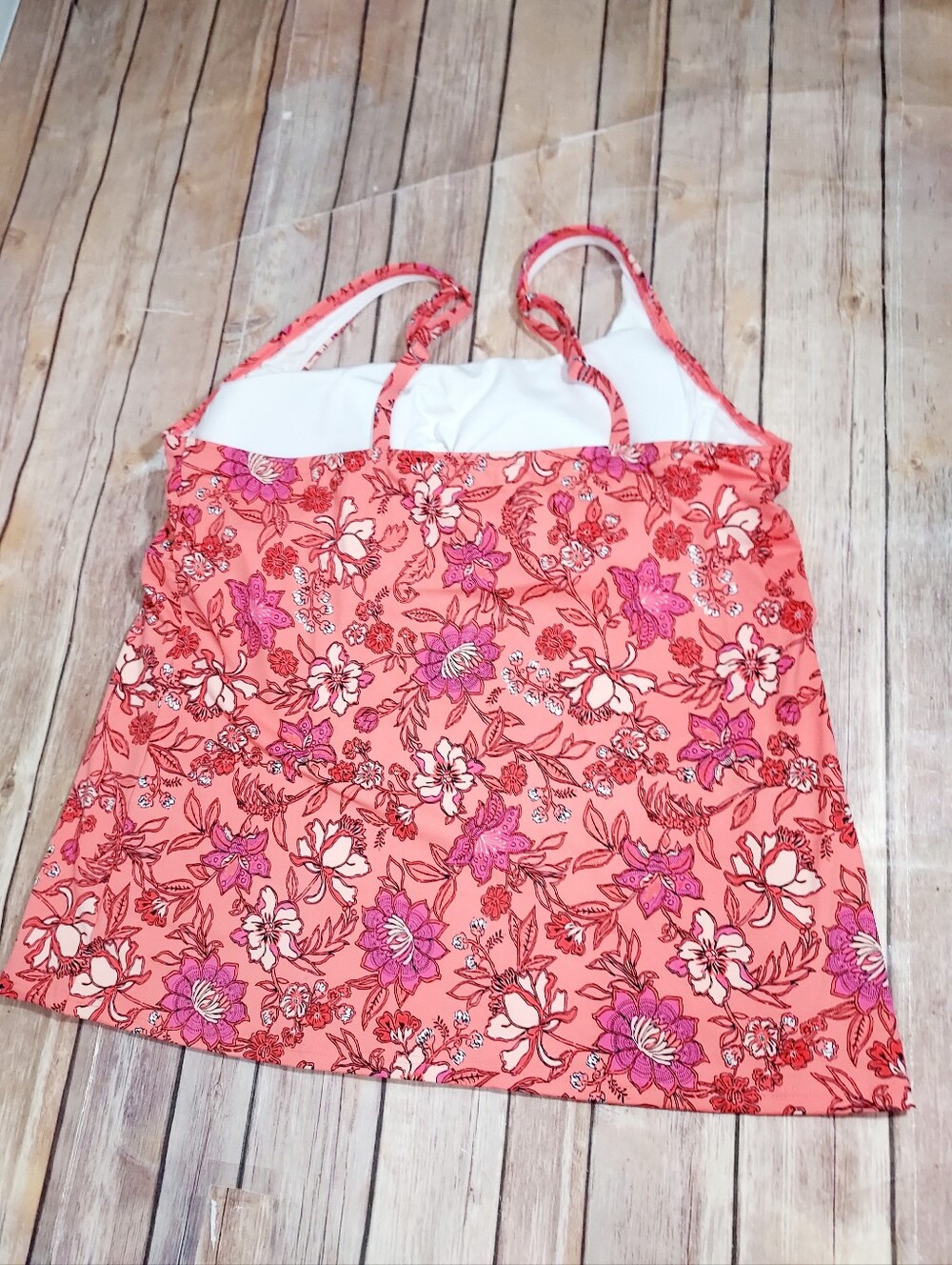 Lands End Floral Print Tankini Top 16 - Picture 2 of 10